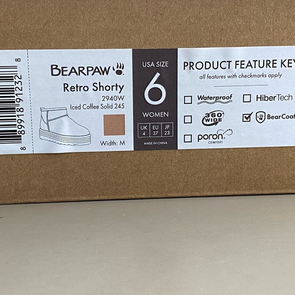 Womens Bearpaw Retro Shorty Ankle Boots 2940W Iced Coffee Platform Suede Size 6 - Picture 10 of 11